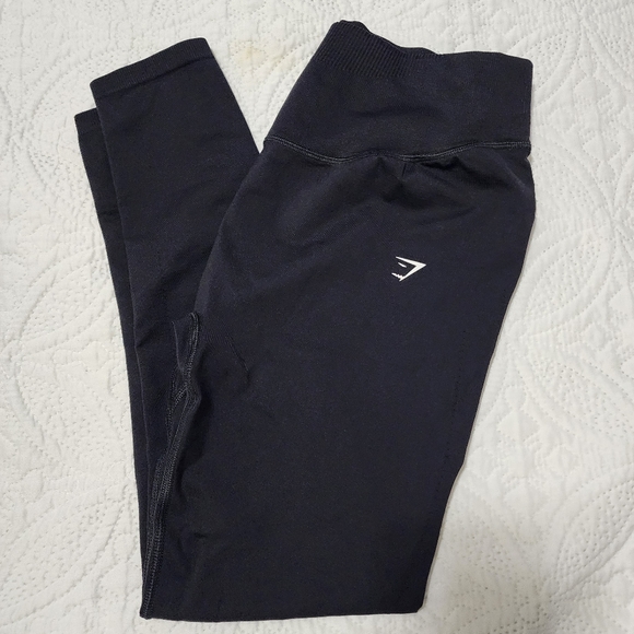 Gymshark Pants - Gymshark Charcoal Leggings with Logoshark. Brand NEW